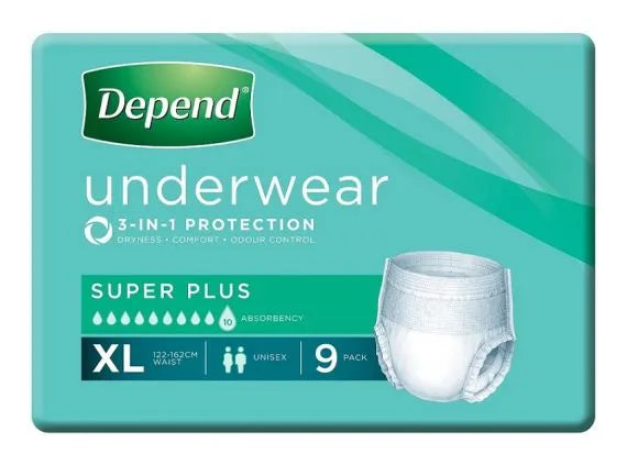 Depend® Super Plus  Unisex Underwear (Packet 10)