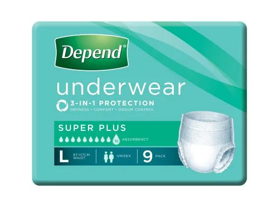 Depend® Super Plus  Unisex Underwear (Packet 10)