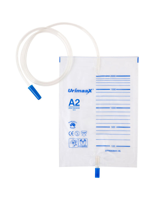 Urimaax Drain Bag DRAIN PUSH-PUL A2 2000MLS (Sterile) (Each)