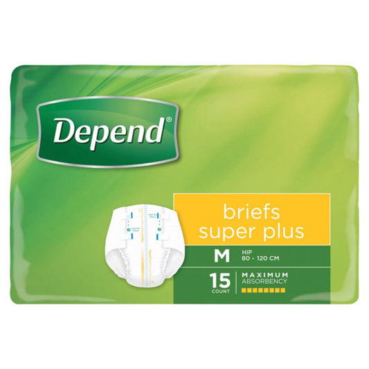 Depend® Brief Super Plus Medium  (Packet 15)