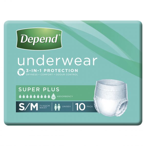 Depend® Super Plus  Unisex Underwear (Packet 10)