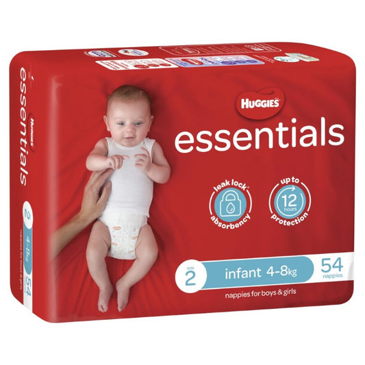 Huggies® Essentials Nappies Size 2 Crawler (Packet 54)