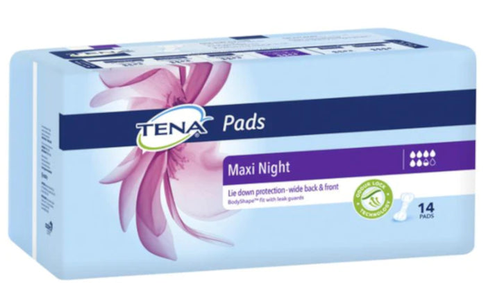 Tena Pads Maxi Night 670ml (Packet 14)