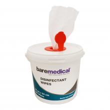 BareMed Disinfectant Wipes 28cm x 24cm (Tub 280)
