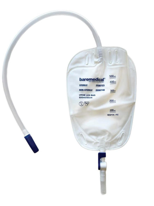 BareMed Urine Leg Bag 500ml/50cm Sterile