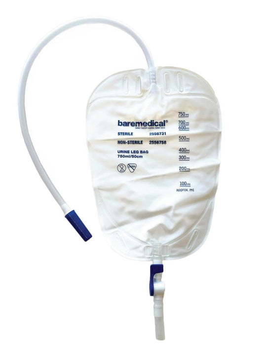 BareMed Urine Leg Bag 750ml/50cm Sterile