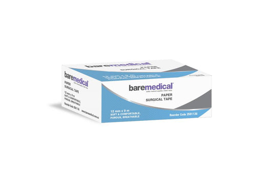 BareMed Paper Surgical Tape 12mm x 9mt