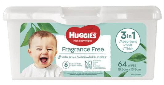 Huggies® Baby Wipes Unscented Tubs (Packet 64)