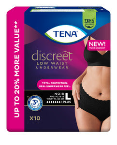 Tena Discreet Pants Black Large (Packet 8)