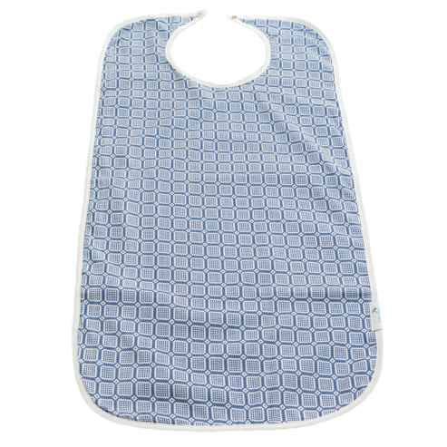 Brollysheets Bib - Feeding Blue Squares