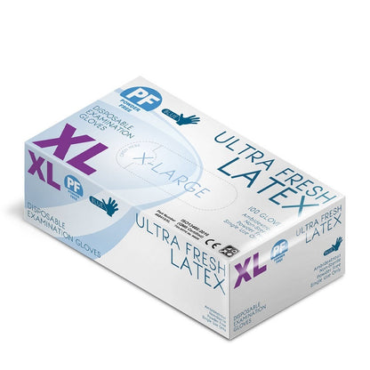 Ultra Fresh Latex Blue Powder Free Gloves