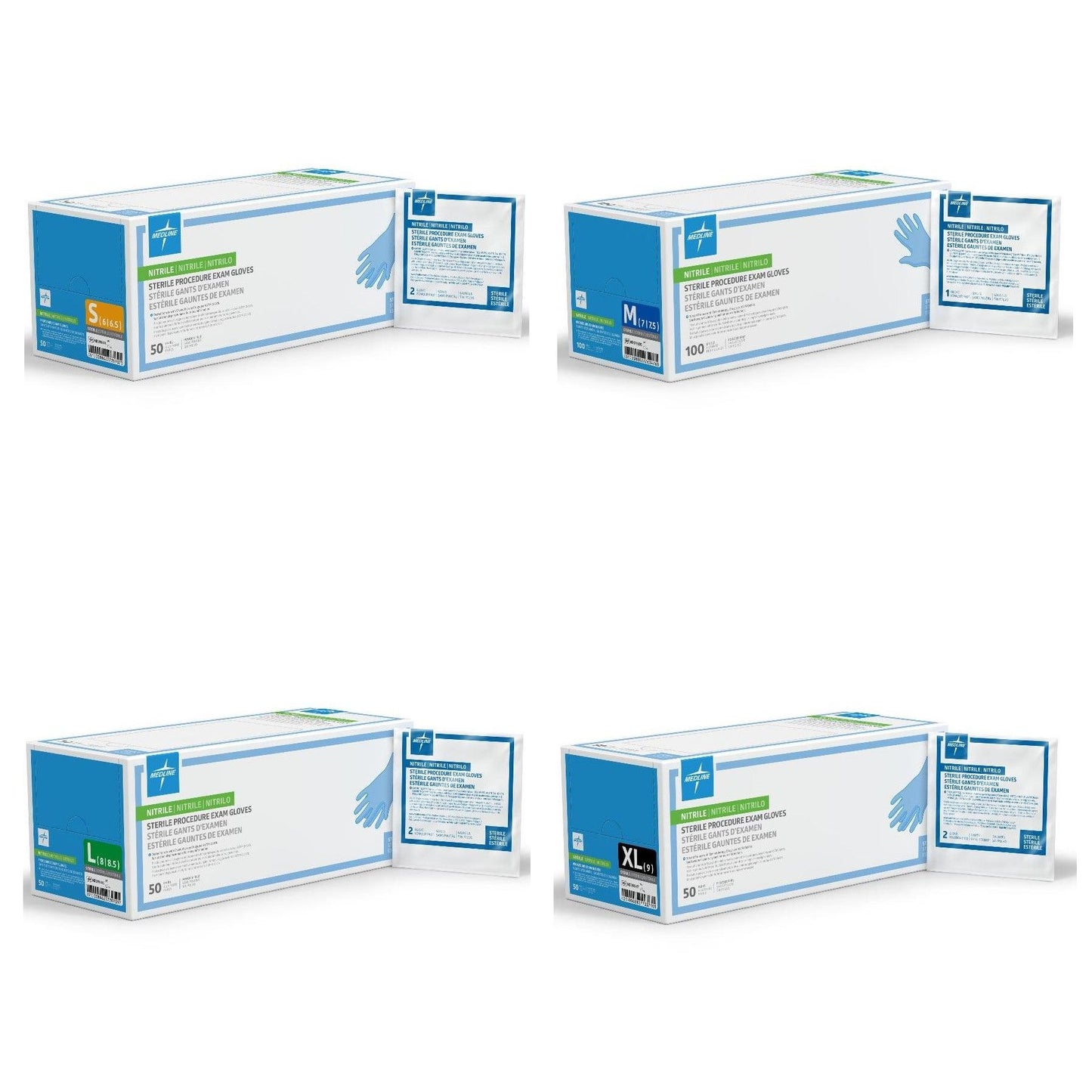 Medline Nitrile Sterile Gloves