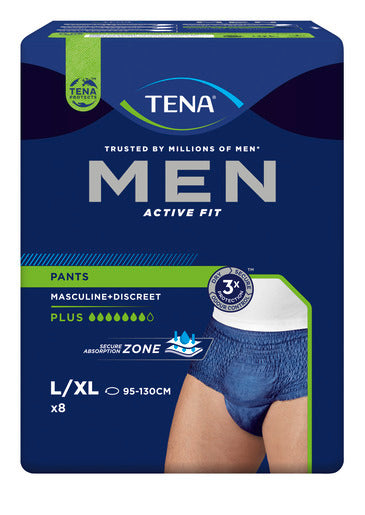 Tena Mens Active Fit Plus Pant Large 95-130cm 1010ml