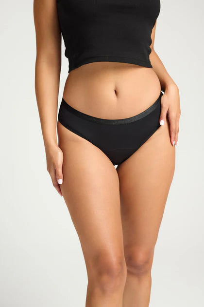Modibodi Classic Bikini Heavy-Overnight Black 06/2XS