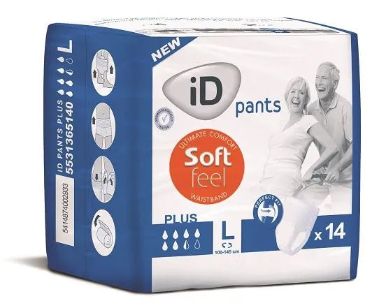 iD Pants Soft Feel Plus L (100-135cm) 1450ml (Packet 14)