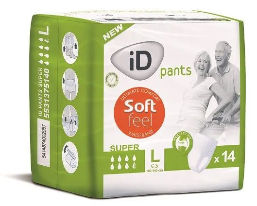 iD Pants Soft Feel Super L (100-135cm) 1550ml (Packet 14)