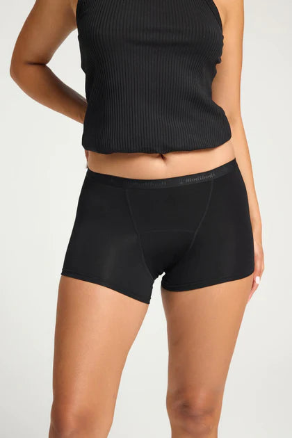 Modibodi Classic Boyshort Heavy-Overnight Black 12/M