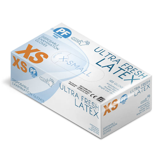 Ultra Fresh Latex Clear Powder Free Gloves