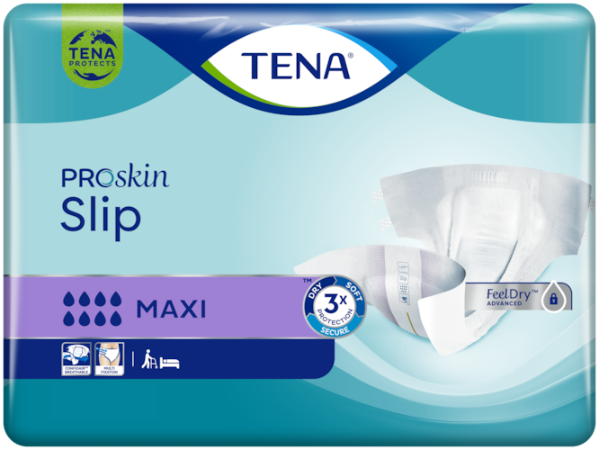 Tena Slip PROskin Maxi Small 56-75cm1296ml (Packet 24)