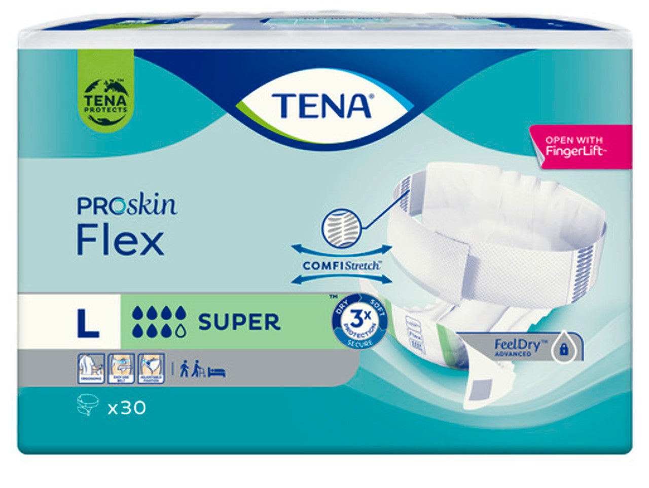 Tena Flex PROskin Super Large 83-120cm (724330) (Packet 30)