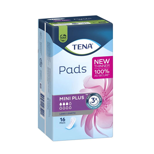 Tena Pads Mini Plus Long Length 140ml (2309661) (Packet 16)