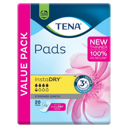 Tena InstaDRY Long Length Pads