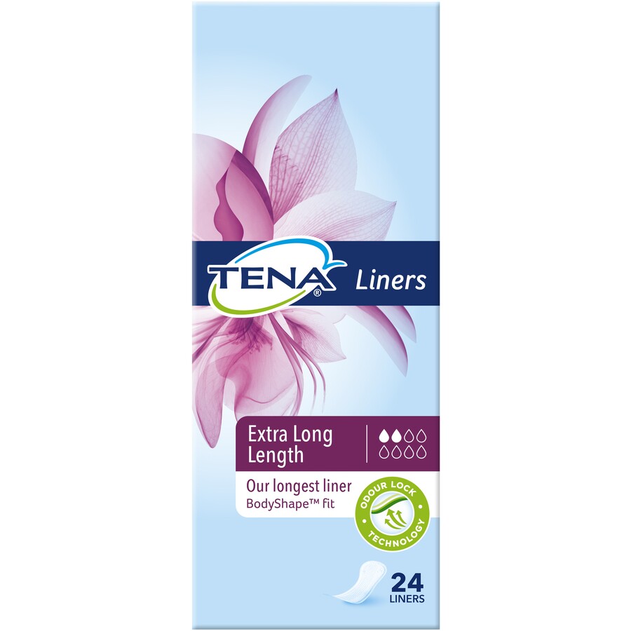 Tena Liners Extra Long Length 75ml (Packet 24)