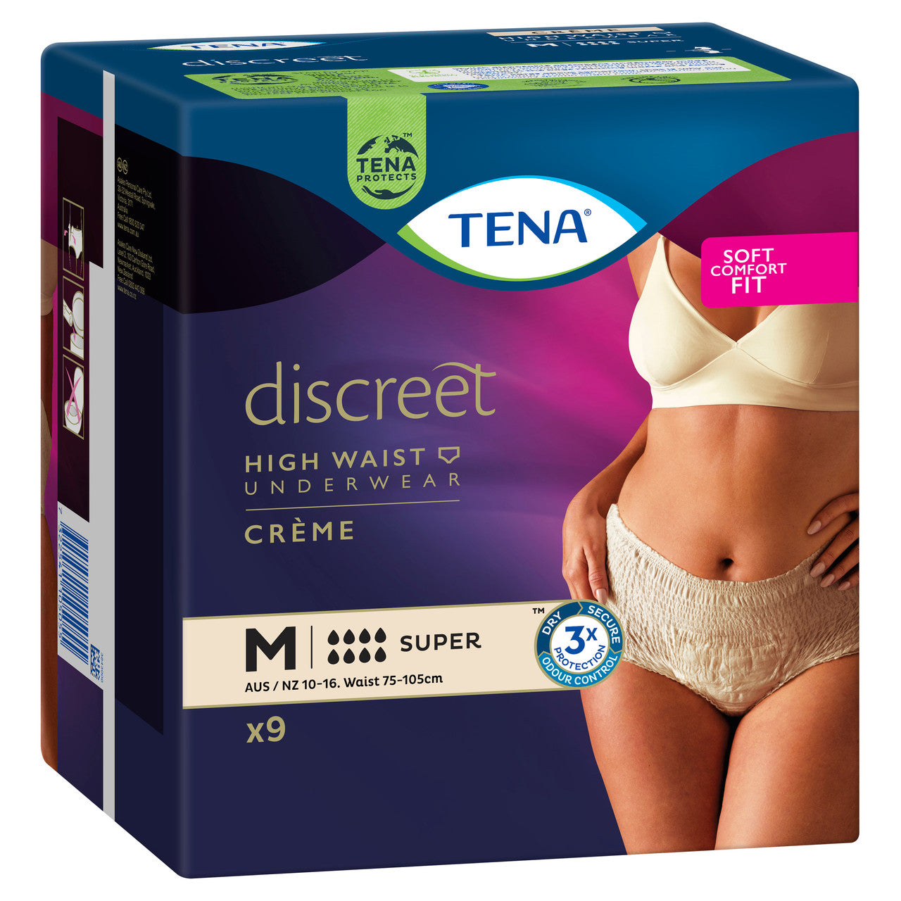 Tena Discreet Pants Medium Cream 1010ml (Packet of 9)