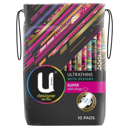 U By Kotex® Ultrathins Wing Design Super (Packet 10)