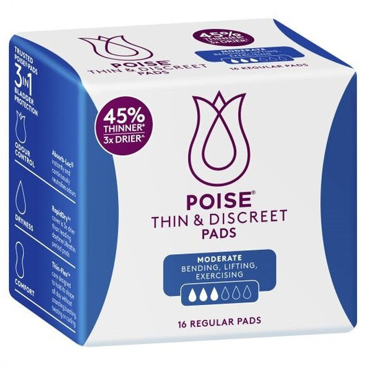 Poise® Discreet Pad Reg (Packet 16)