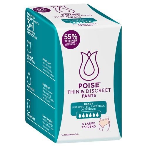 Poise® Pants Thin & Discreet L (Packet 5)