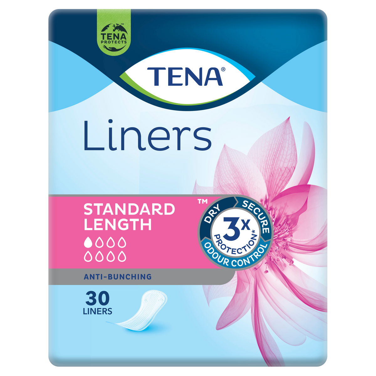 Tena Liners Standard Length 175x75mm 25ml