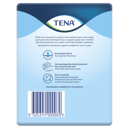 Tena Liners Standard Length 175x75mm 25ml