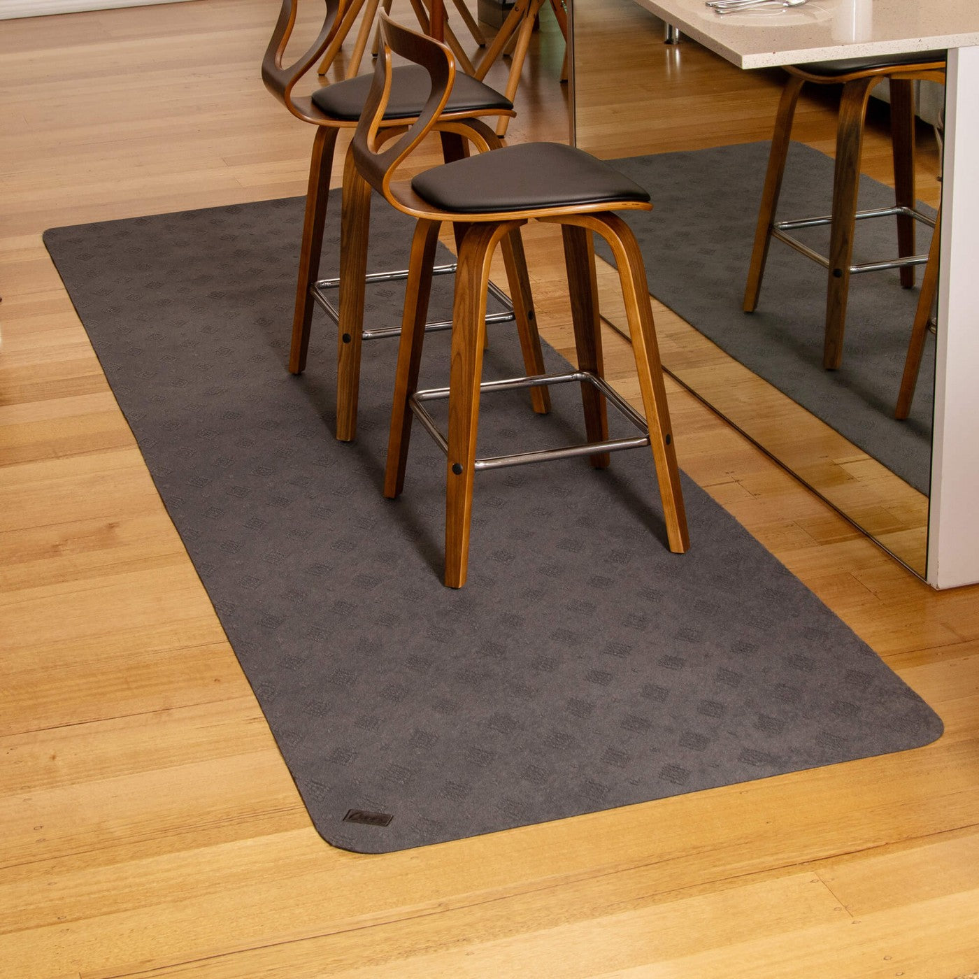 Conni Anti-Slip Floor Mat Marathon Runner - Grey: Dimensions: 90cm x 300cm