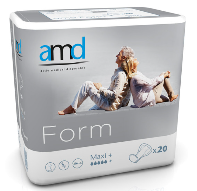 AMD Form Anatomical Shaped Maxi + (TBS) 2800ml 20 (Packet 20)