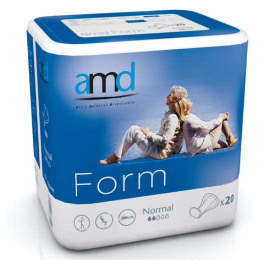 AMD Form Anatomical Shaped Normal (PE) 1400ml 20 (Packet 20)