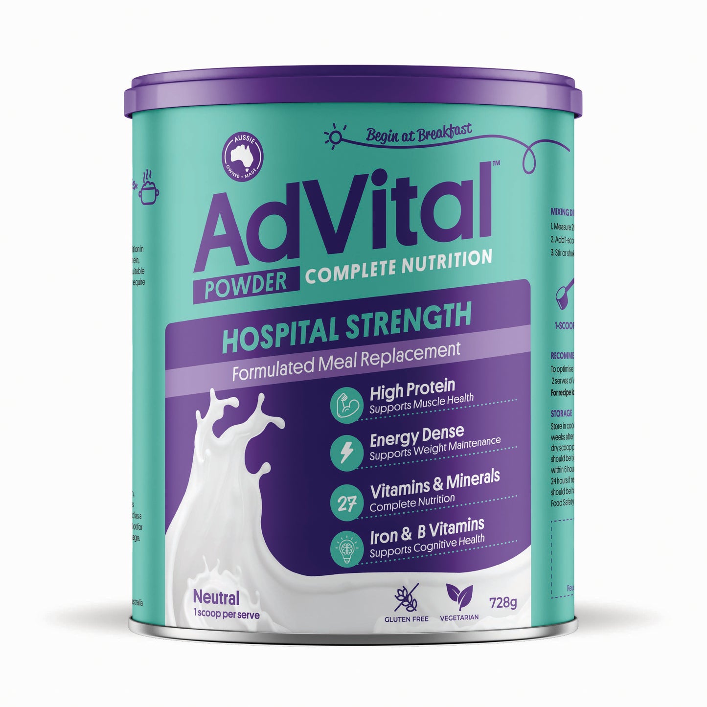 FC AdVital Hospital Neutral 728gm  Can
