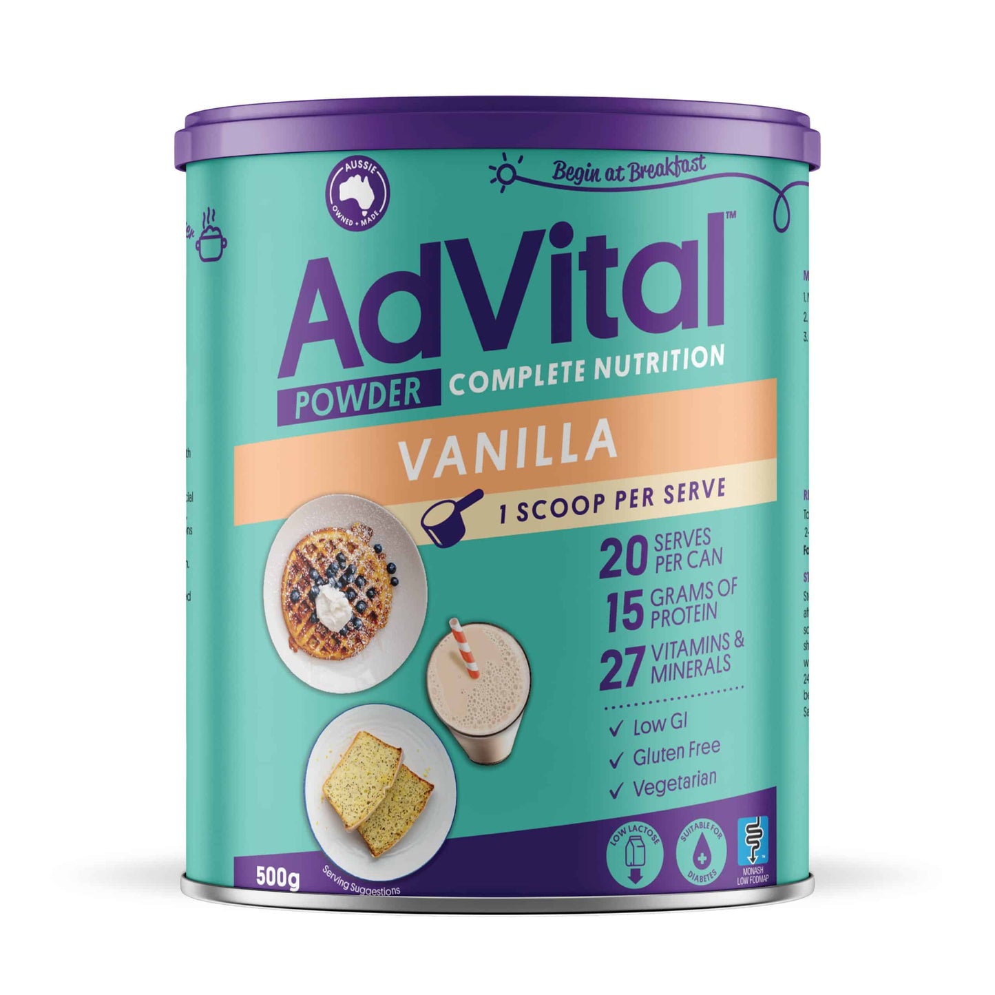 FC AdVital Vanilla 500g Can