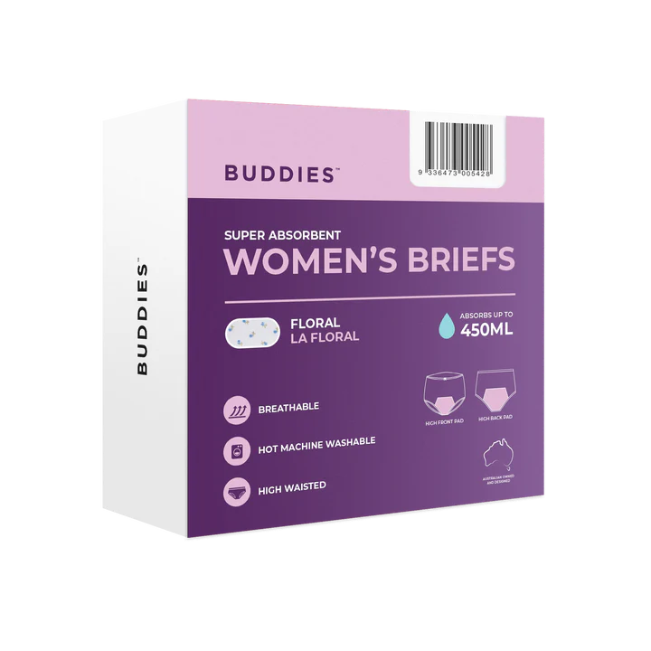 Buddies La Floral Women's Brief High Waisted Floral 450ml