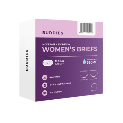 Buddies Safety Women's Brief High Waisted Floral 350ml