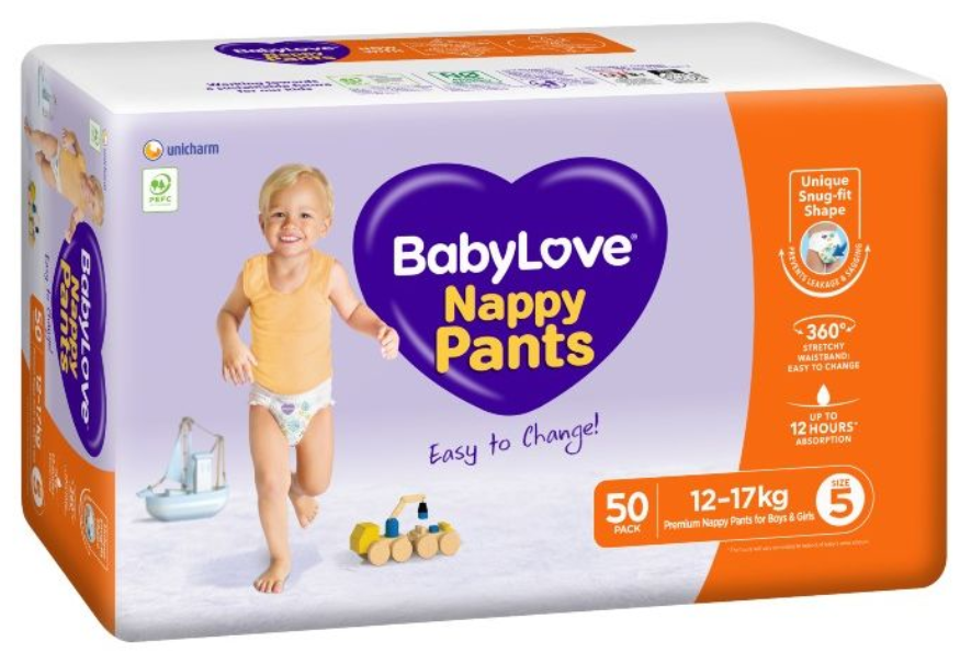 BabyLove Nappy Pants 12-17kg Walker (Packet 50)