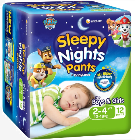BabyLove Sleepy Nights 2-4y/o 12-18kg (Packet 12)