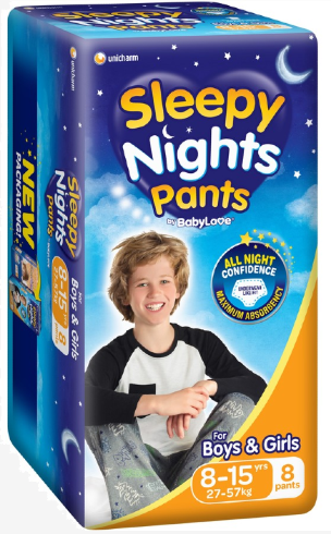 BabyLove Sleepy Nights 8-15y/o 27-57kg (Packet 8)