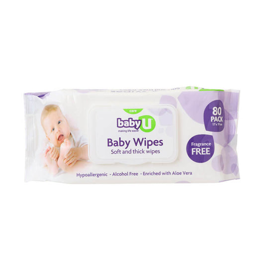 Baby U Baby Wipes Fragrant Free 80 Pack