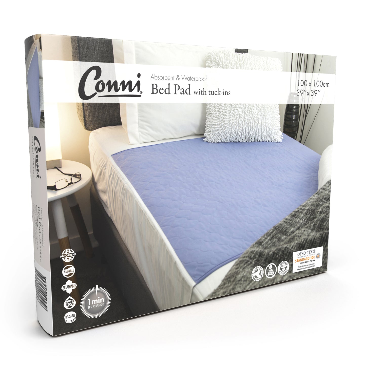 Conni Bed Pad with Tuck-ins - Mauve