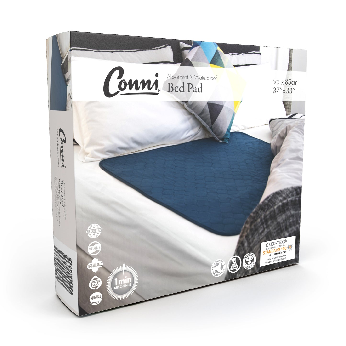 Conni Bed Pad - Teal Blue