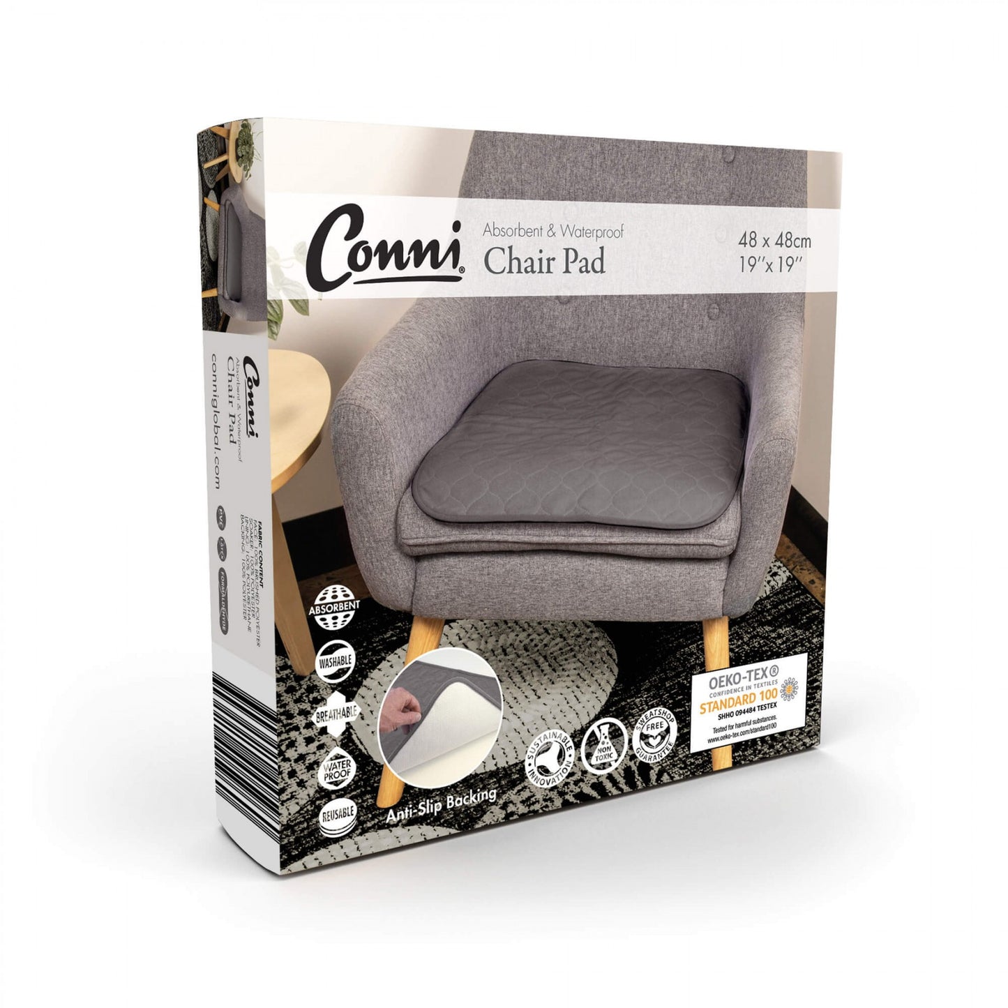 Conni Chair Pad Small Charcoal