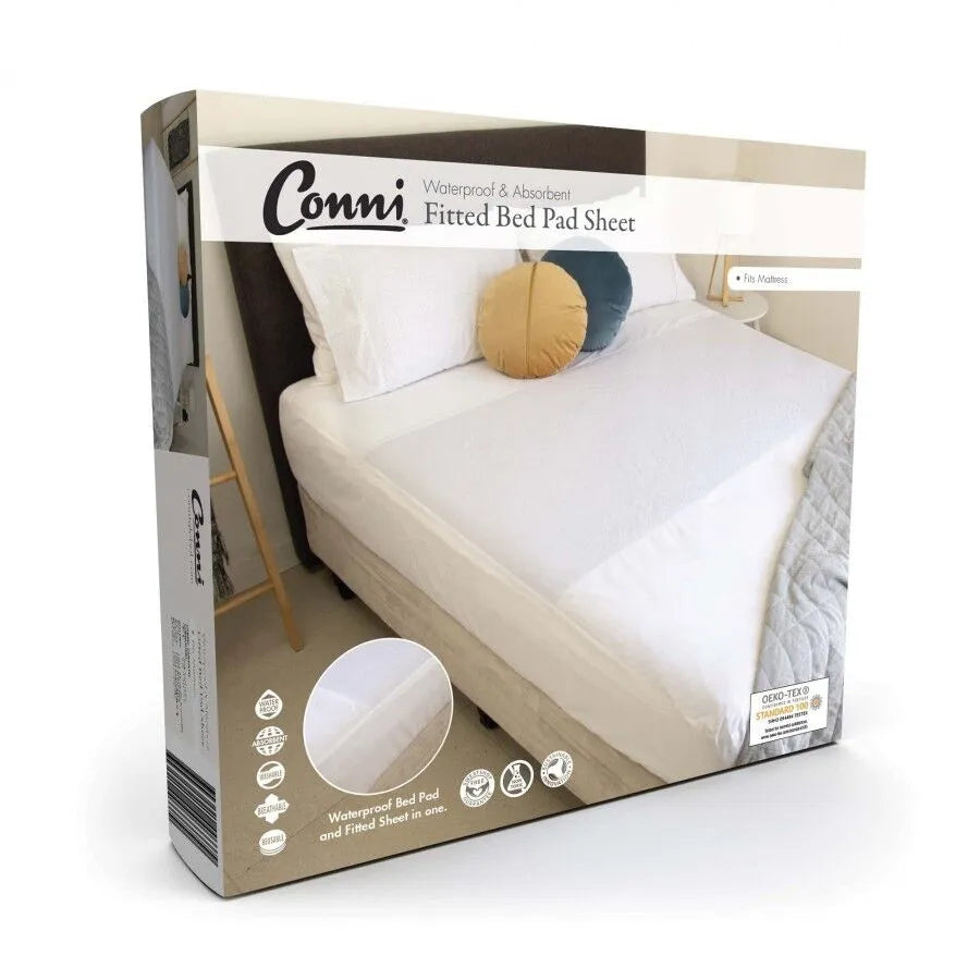 Conni Fitted Bed Pad Sheet - Double