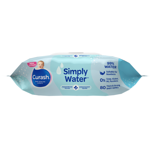 Curash Simply Water Baby Wipes (Packet 80)