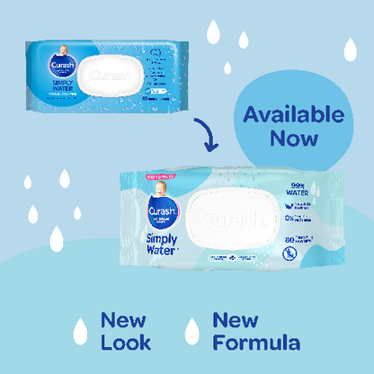Curash Simply Water Baby Wipes (Packet 80)